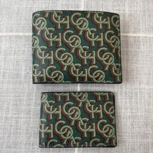 Coach 3-In-1 Wallet In Signature Canvas Monogram Amazon Green NEW